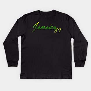 JAMAICA IS 57 years old. Kids Long Sleeve T-Shirt